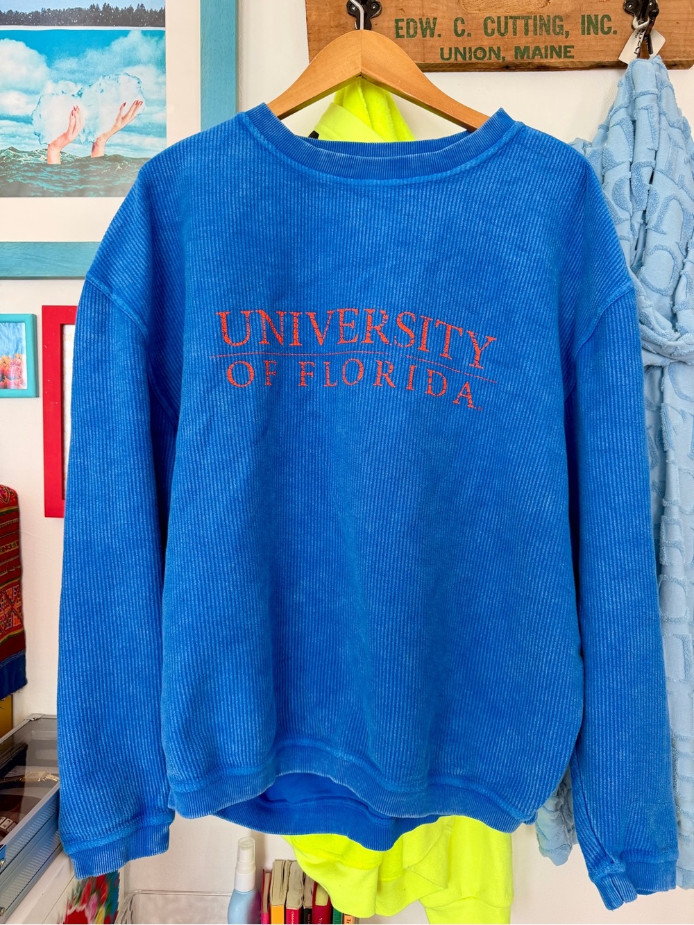 University of Florida Gators blue cotton oversized sweatshirt